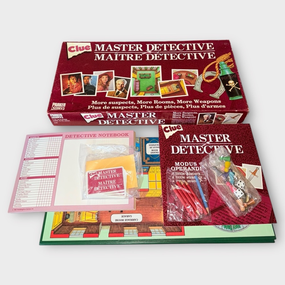 Clue Master Detective Board Game – Burgundy